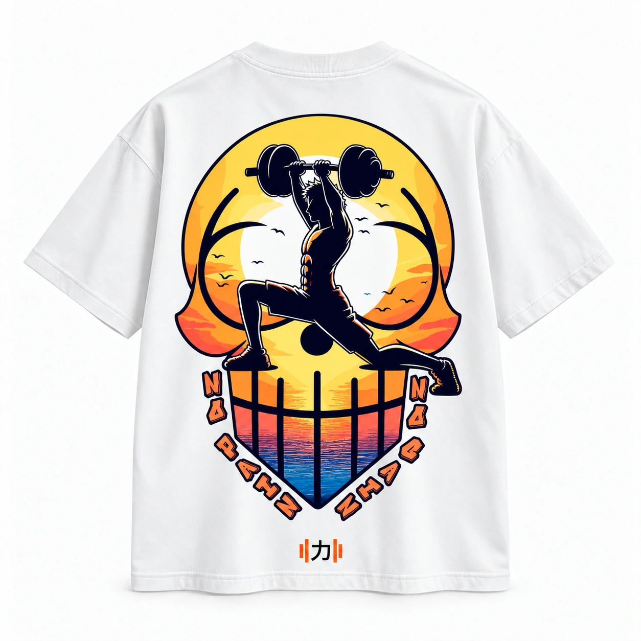 Polera Ganbaru Zoro blanca, frente. — foto 2